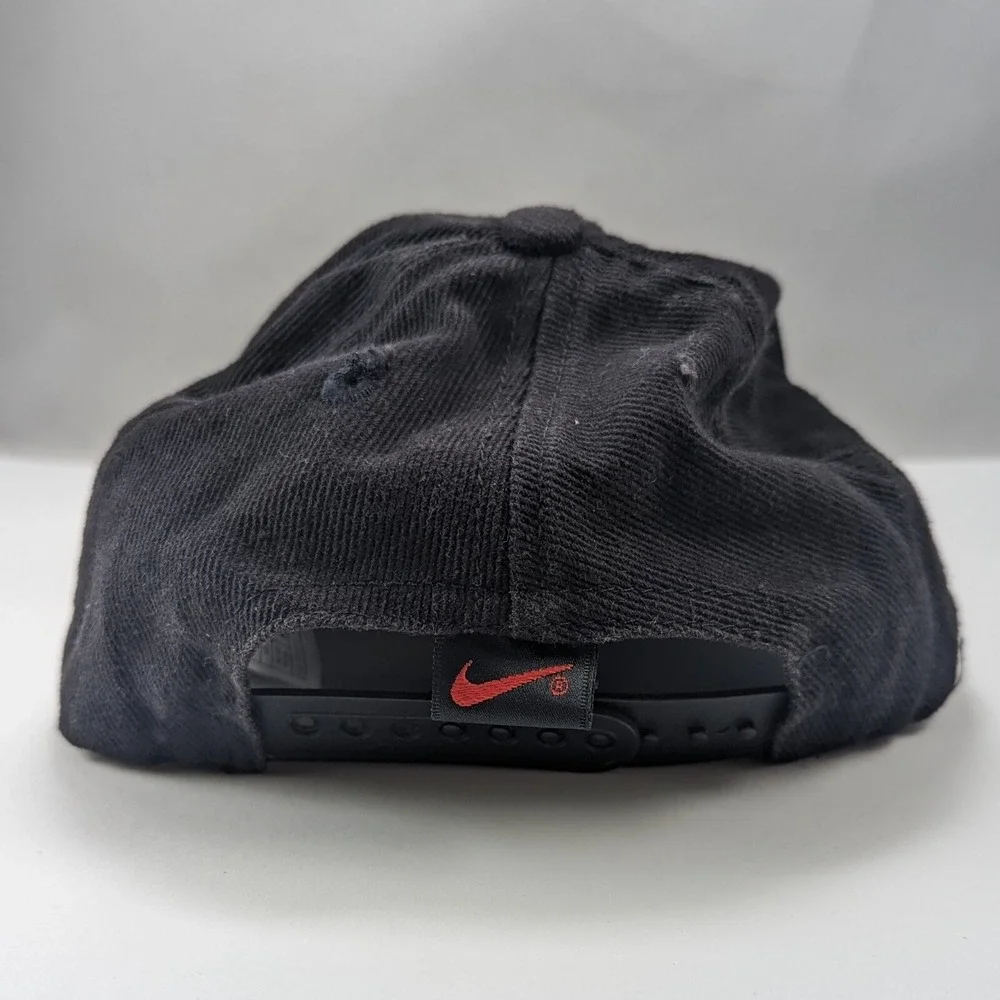 Nike Black Youth‎ Boys Snapback Hat Cap Swoosh Logo Vintage 90s